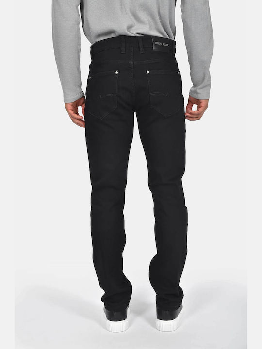 Men's Stretch Denim Trousers Regular Fit Black