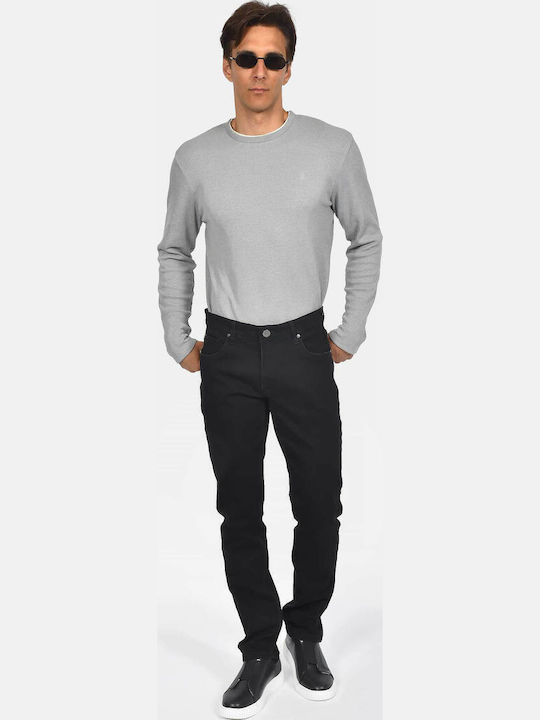 Men's Stretch Denim Trousers Regular Fit Black