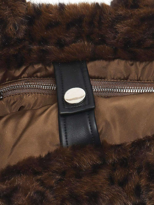 Colette Soft Fur Women's Tote Bag Brown