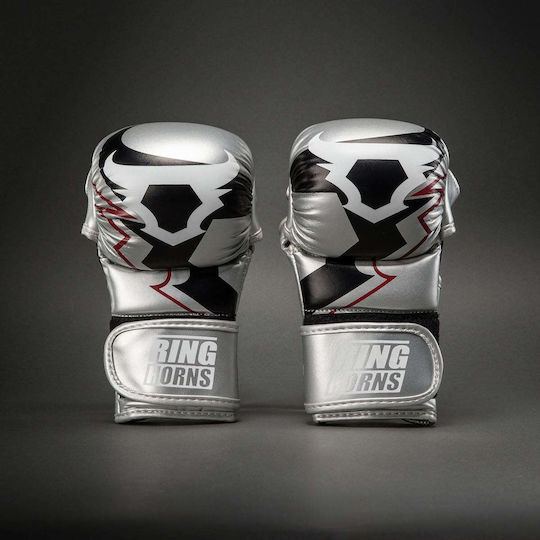 Mănuși Ringhorns Charger MMA Sparring Argintii Negre