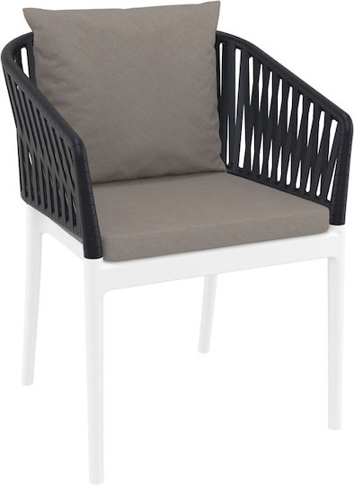 Siesta Exclusive Μαξιλάρι Καναπέ Κήπου με Πλάτη Light Brown 48x55εκ.