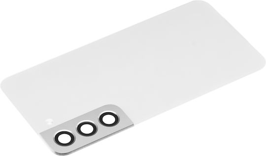 Capac Spate din Sticlă pentru Lentila Camerei Samsung Galaxy S22 5G Fără Logo Aftermarket Plus Alb