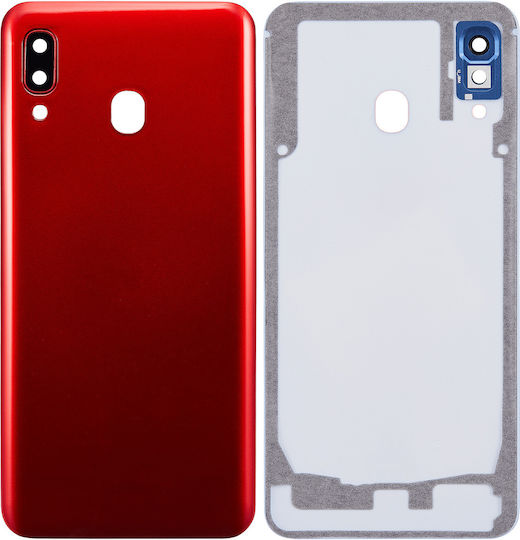 Back Cover Glass Camera Lens Samsung Galaxy A30 A305 2019 Aftermarket Plus Red