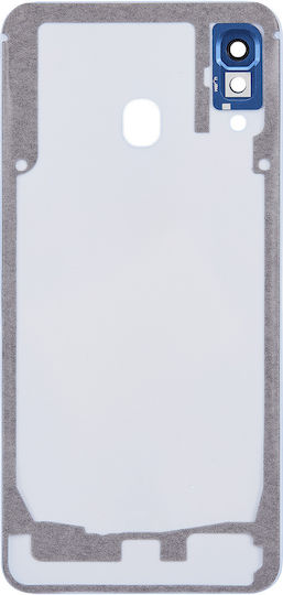 Capac Spate din Sticlă cu Lentilă pentru Cameră Samsung Galaxy A30 A305 2019 Aftermarket Plus Alb