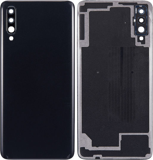 Задно стъклено капаче за Samsung Galaxy A70 A705 2019 Aftermarket Plus Черно