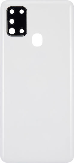 Ersatzglas Für Rückseite Und Kameralinse Samsung Galaxy A21s A217 2020 Aftermarket Plus Weiß