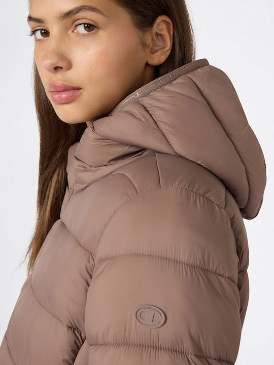 Γυναικείο Μπουφάν για Χειμώνα Dark Brown