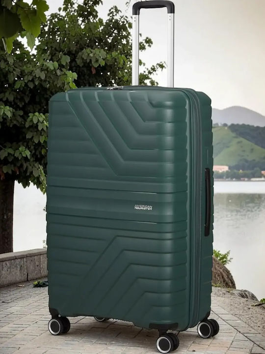 American Tourister Flytwist Large Hard Green Suitcase 78cm High