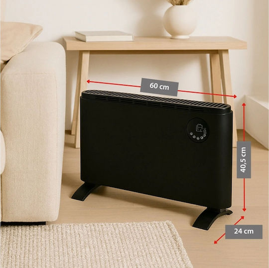 Alpina Convector de Perete 2000W cu Termostat Electronic Negru