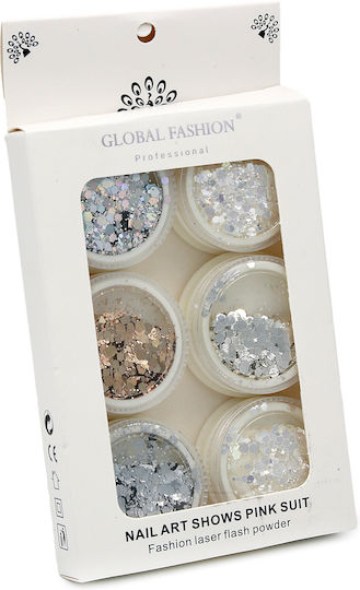 Комплект декорации за нокти Global Fashion № 10, 6 бр