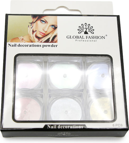 Global Fashion Nageldesign-Dekoration 6 Stück Weiß