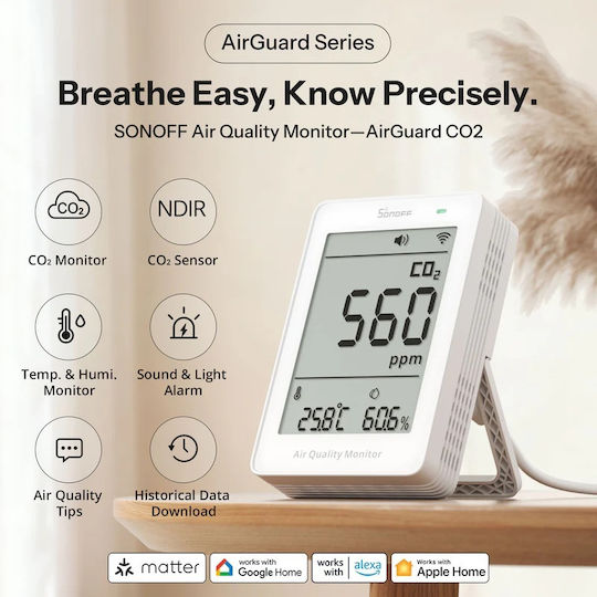 Sonoff AirGuard CO2 Μετρητής Αερίου CO2