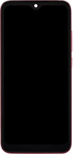 LCD-Baugruppe mit Rahmen Xiaomi Redmi Note 7 7 Pro Aftermarket Plus Nebelrot