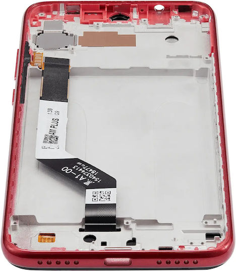 LCD-Baugruppe mit Rahmen Xiaomi Redmi Note 7 7 Pro Aftermarket Plus Nebelrot