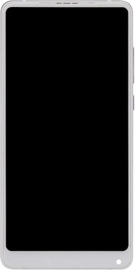 LCD-Baugruppe mit Rahmen für Xiaomi Mi Mix 2s, Aftermarket Plus, Weiß