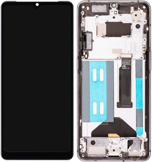 Oled Assembly Frame Oneplus 7t Aftermarket Plus Frosted Silver