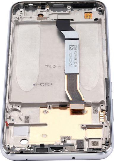 LCD Модул с рамка Xiaomi Redmi Note 8 Redmi Note 8 2021 Aftermarket Plus Лунно бял