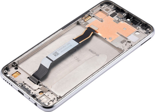 LCD Модул с рамка Xiaomi Redmi Note 8 Redmi Note 8 2021 Aftermarket Plus Лунно бял