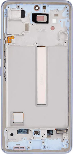 OLED-Baugruppe mit Rahmen Samsung Galaxy A53 5G A536 2022 6,46" Aftermarket Plus Blau