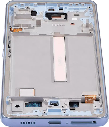 OLED-Baugruppe mit Rahmen Samsung Galaxy A53 5G A536 2022 6,46" Aftermarket Plus Blau
