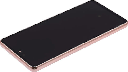 Ansamblu OLED cu ramă pentru Samsung Galaxy A53 5G A536 2022 6,46" Aftermarket Plus, Culoarea Piersicii