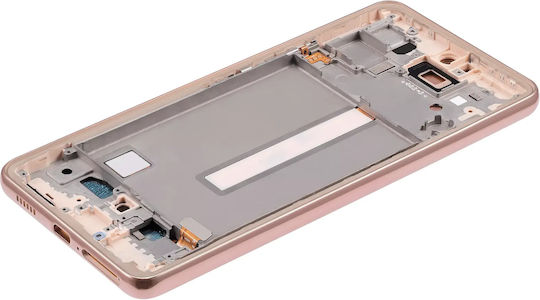 Ansamblu OLED cu ramă pentru Samsung Galaxy A53 5G A536 2022 6,46" Aftermarket Plus, Culoarea Piersicii