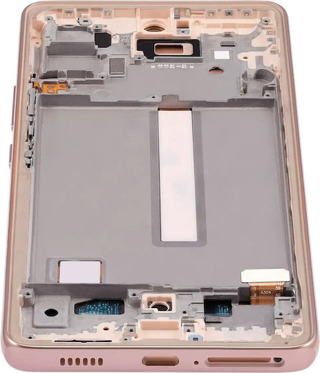 Ansamblu OLED cu ramă pentru Samsung Galaxy A53 5G A536 2022 6,46" Aftermarket Plus, Culoarea Piersicii