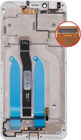 LCD-Baugruppe mit Rahmen Xiaomi Redmi 6 6a Aftermarket Plus Weiß
