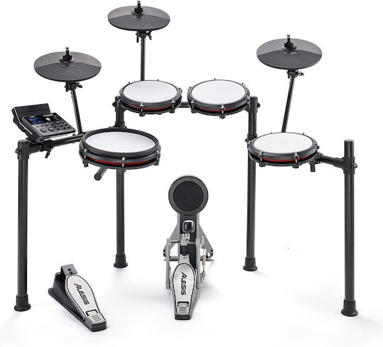 Alesis Електронни барабани Nitro Max в черен цвят с табуретка, слушалки и барабанни палки