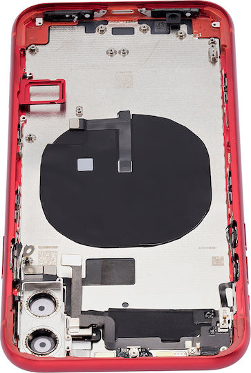Back Housing W Small Components Pre-installed Iphone 11 No Logo Aftermarket Plus Red