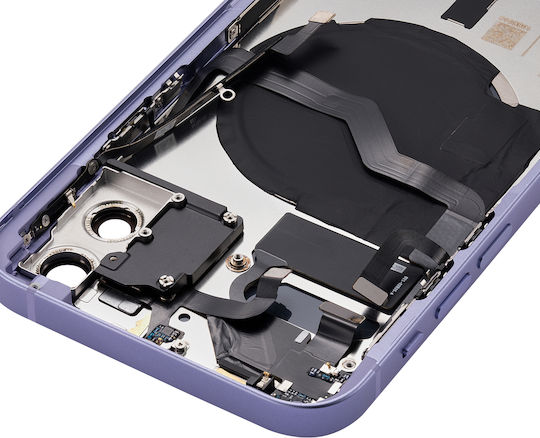 Заден корпус с малки части за iPhone 12, версия за САЩ, алтернативен, Plus, лилав