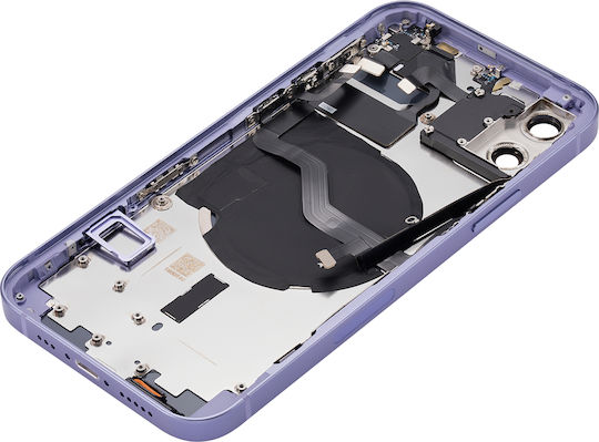 Заден корпус с малки части за iPhone 12, версия за САЩ, алтернативен, Plus, лилав