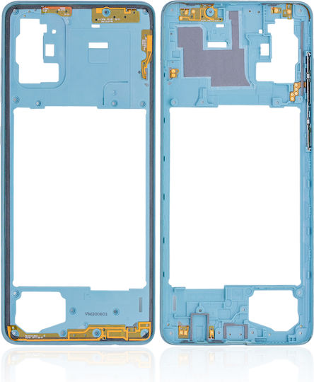 Mid-frame Housing Samsung Galaxy A71 A715 2020 Aftermarket Plus Prism Crush Blue