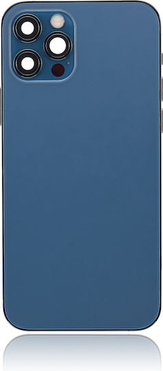 Заден корпус с малки части за iPhone 12 Pro, версия за САЩ, съвместим заместител, Pacific Blue