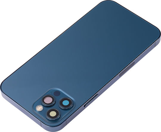 Заден корпус с малки части за iPhone 12 Pro, версия за САЩ, съвместим заместител, Pacific Blue