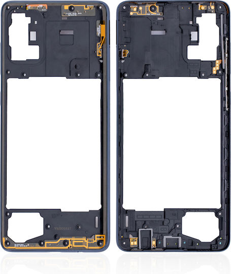 Mid-frame Housing Samsung Galaxy A71 A715 2020 Aftermarket Plus Prism Crush Black