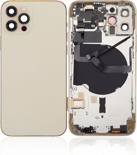 Backcover mit Kleinteilen für iPhone 12 Pro US-Version Aftermarket Plus Gold
