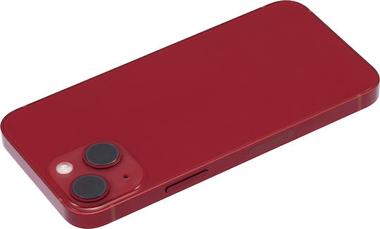 Заден корпус с малки части за iPhone 13 mini, американска версия, aftermarket Plus, червен