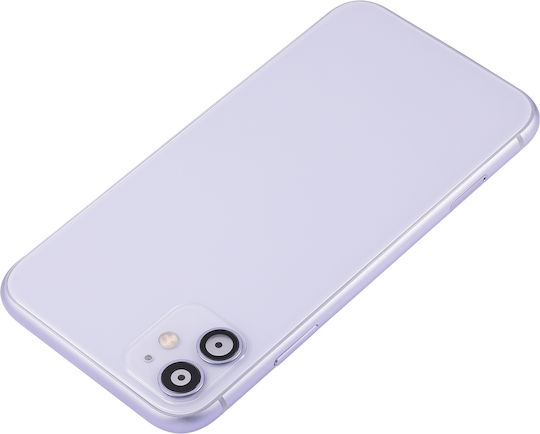 Back Housing W Small Components Pre-installed Iphone 11 No Logo Aftermarket Plus Purple