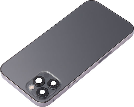 Capac Spate Cu Piese Mici iPhone 12 Pro Versiunea SUA Aftermarket Plus Grafit