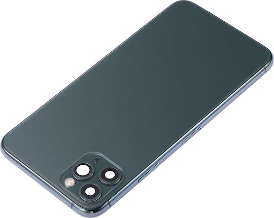 Back Housing W Small Components Pre-installed Iphone 11 Pro Max No Logo Aftermarket Plus Midnight Green