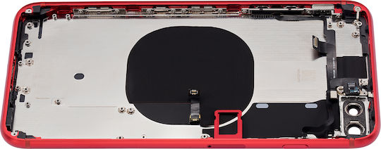 Backcover mit vorinstallierten Kleinteilen für iPhone 8 Plus, ohne Logo, Aftermarket Plus, Rot