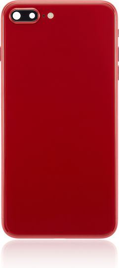 Backcover mit vorinstallierten Kleinteilen für iPhone 8 Plus, ohne Logo, Aftermarket Plus, Rot