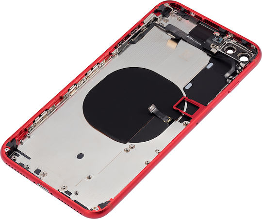 Backcover mit vorinstallierten Kleinteilen für iPhone 8 Plus, ohne Logo, Aftermarket Plus, Rot