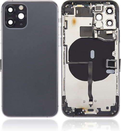 Rückgehäuse mit vorinstallierten Kleinteilen iPhone 11 Pro ohne Logo Aftermarket Plus Space Gray