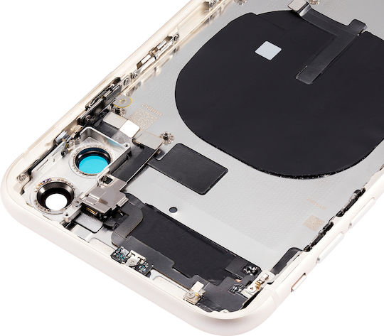Back Housing W Small Components Pre-installed Iphone 11 No Logo Aftermarket Plus White