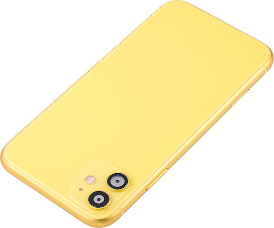 Back Housing W Small Components Pre-installed Iphone 11 No Logo Aftermarket Plus Yellow