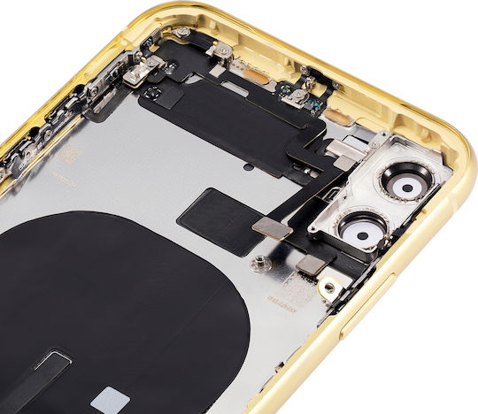 Back Housing W Small Components Pre-installed Iphone 11 No Logo Aftermarket Plus Yellow