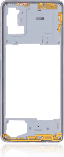 Mittelrahmengehäuse Samsung Galaxy A71 A715 2020 Aftermarket Plus Prism Crush Silber