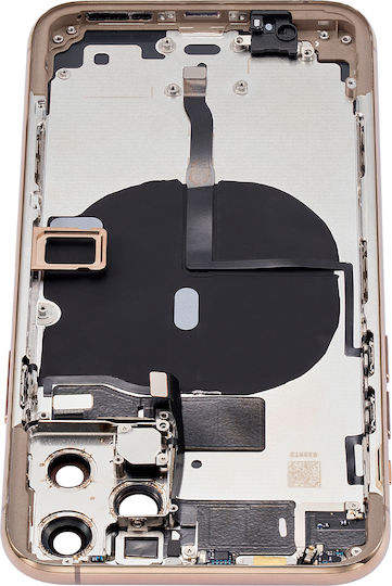 Back Housing W Small Components Pre-installed Iphone 11 Pro No Logo Aftermarket Plus Gold